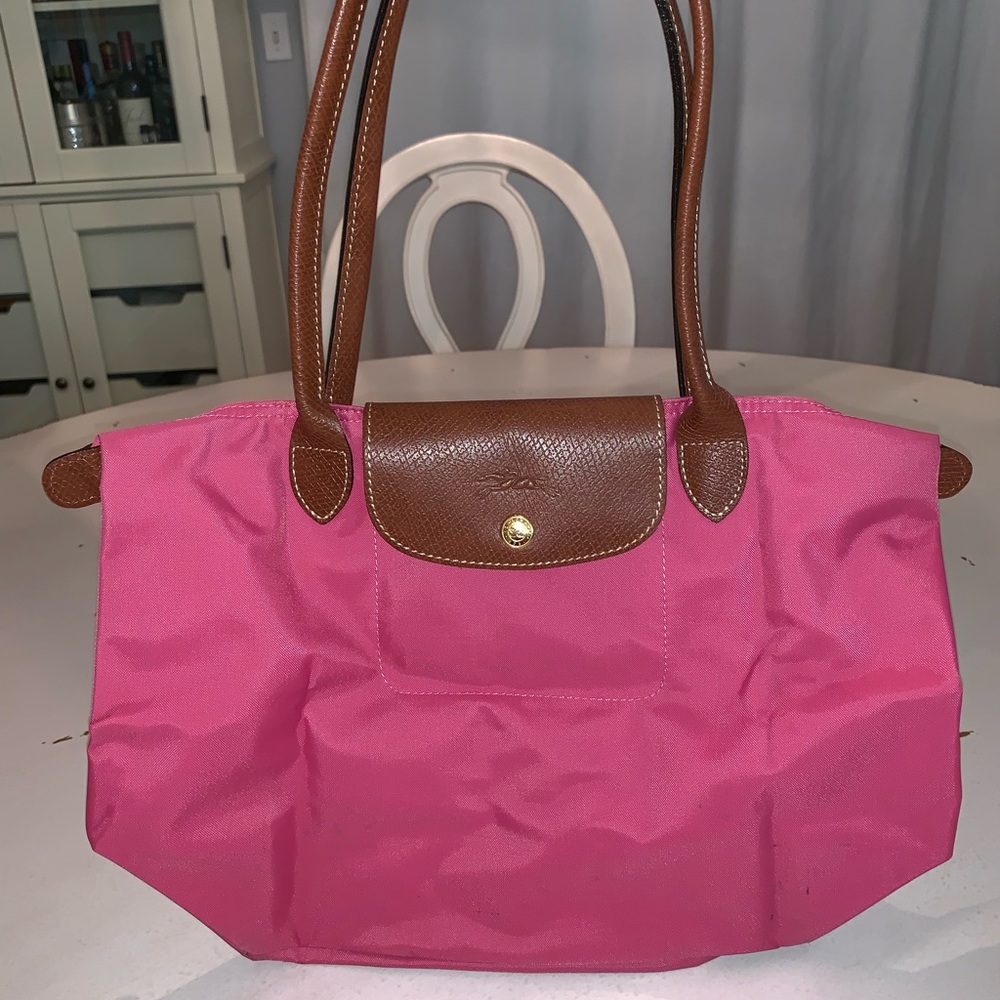 Longchamp small shoulder tote 9.75" Hx11" Wx5.5"D